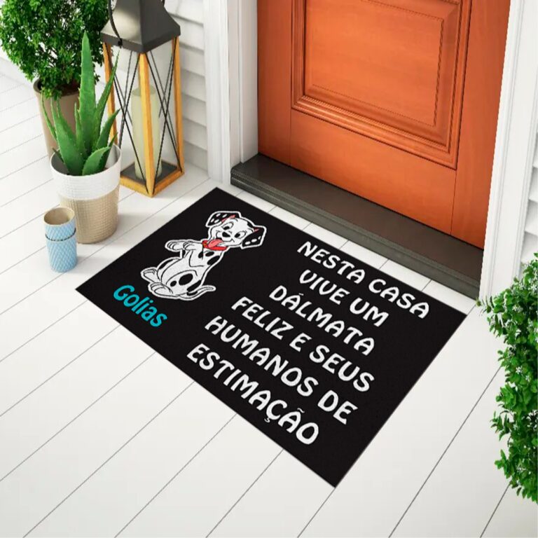 Tapete Capacho Divertido Para Porta Não Repare a Bagunça Pet Dalmata - Euro Mats