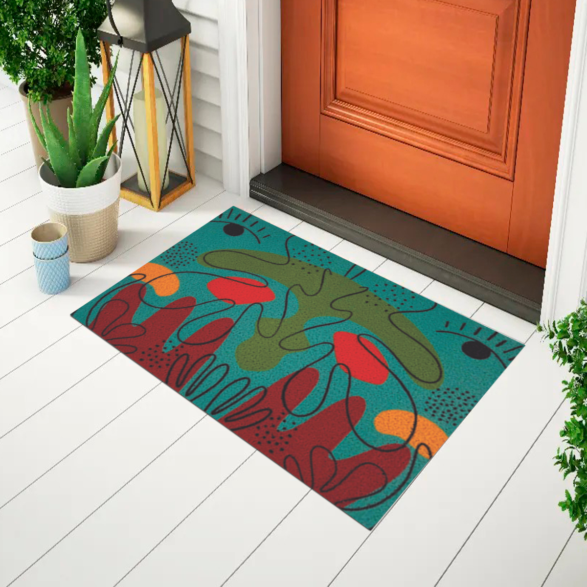 Tapete De Porta Capacho Divertido Olho Colorido - Euro Mats